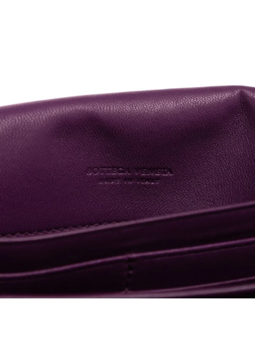 Bottega Veneta Giant Continental Flap Purple Intrecciato Calfskin Leathera